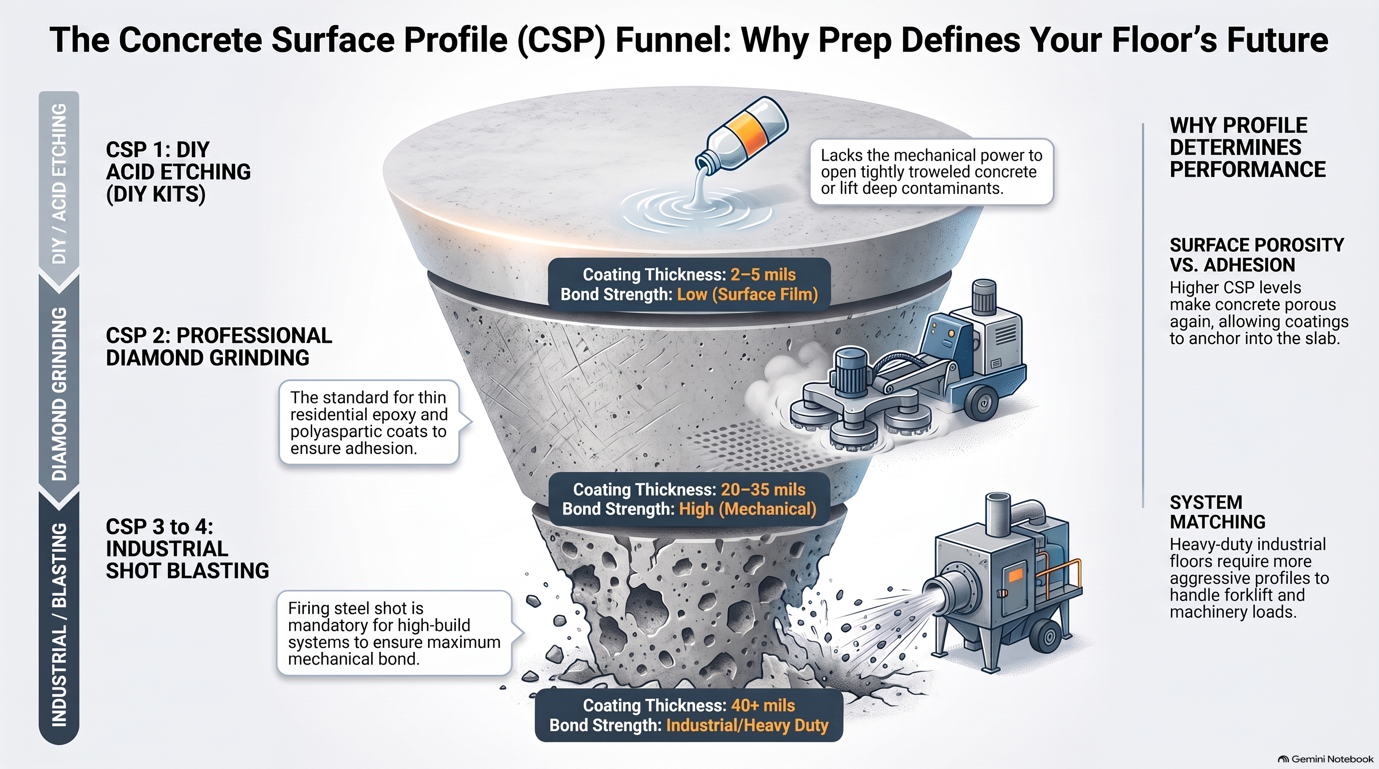 Concrete Surface Profile Prep Funnel